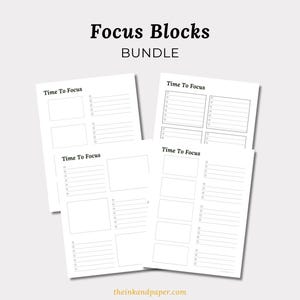 Focus Blocks To Do List Bundle