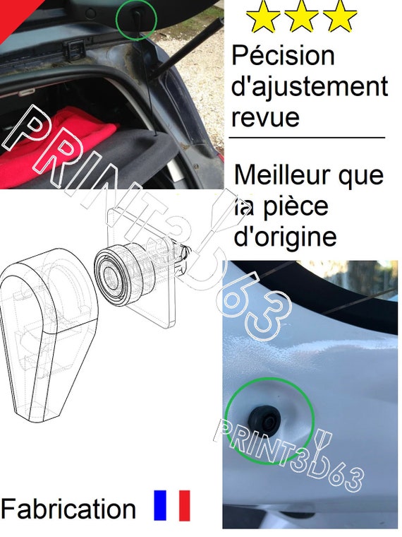 Axe clip de fixation plage arrière Renault clio megane scenic quashqai  modus -  France