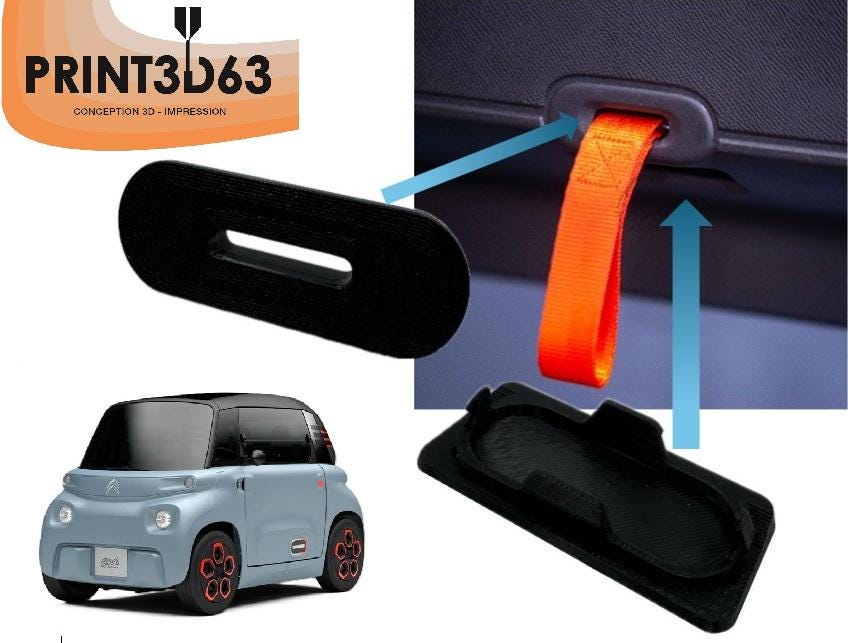 MEDZUK 5 kleuren: compatibel met Citroen Ami Electric 2020-2023 2024, autosleutelhoes met sleutelhanger, accessoires, rood, S