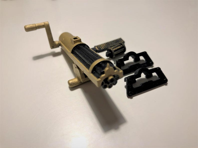 Cañón Gatling PLAYMOBIL personalizado adaptable al cañón de la Unión/Confederación de Playmobil (versión Raw) imagen 7