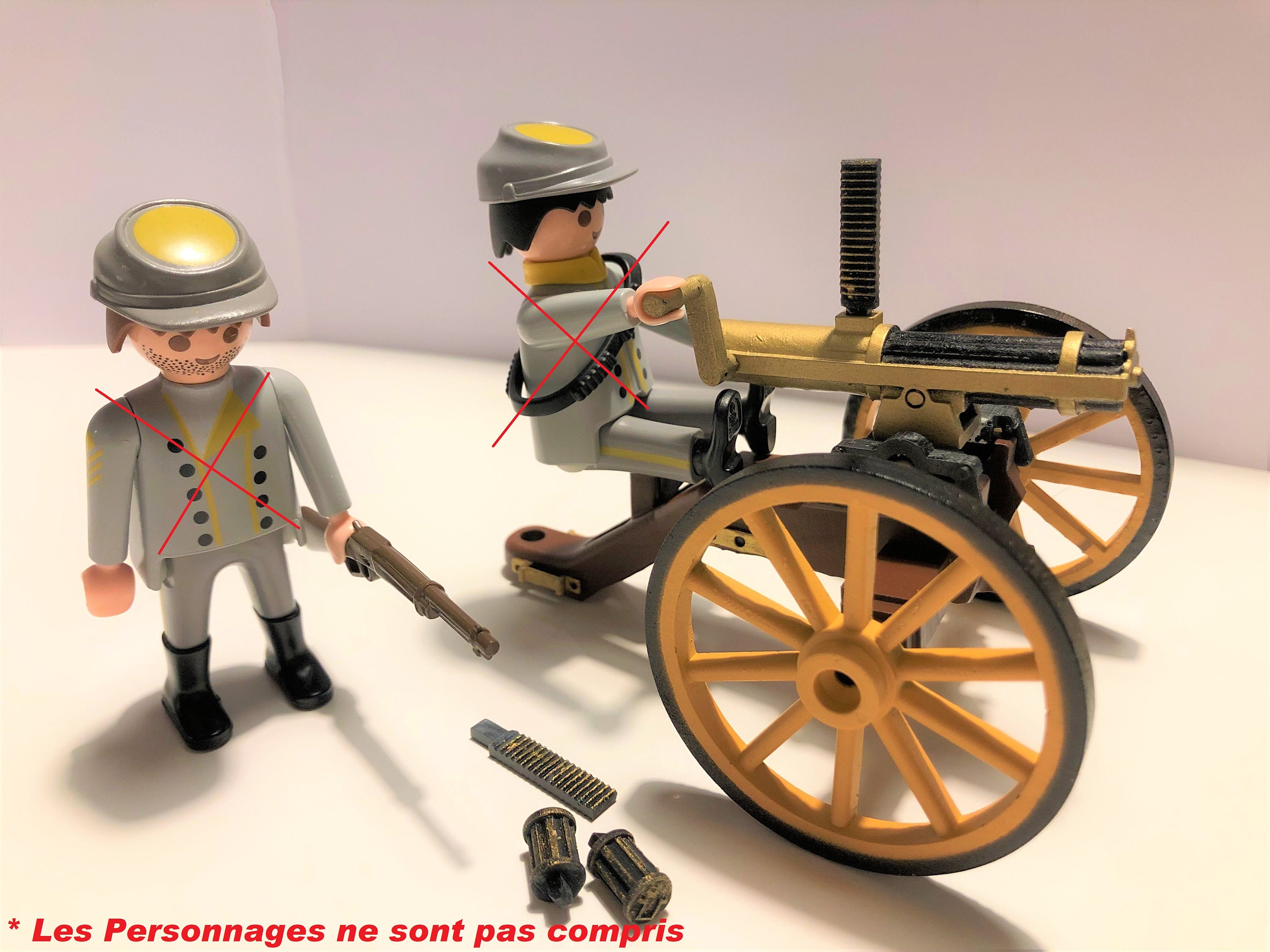 Figurine Playmobil Custom - Général Custer Vs Indien - Citoyen Du Nord