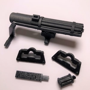 Cañón Gatling PLAYMOBIL personalizado adaptable al cañón de la Unión/Confederación de Playmobil (versión Raw) NOIR (sans peinture)