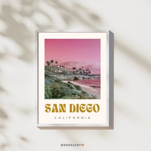 San Diego California | Coastal Travel Digital Print | San Diego Coast Poster Print | San Diego Coastal Wall Art