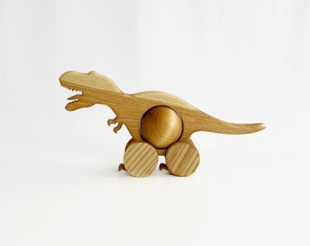 T-Rex Rolling Wooden Push Toy