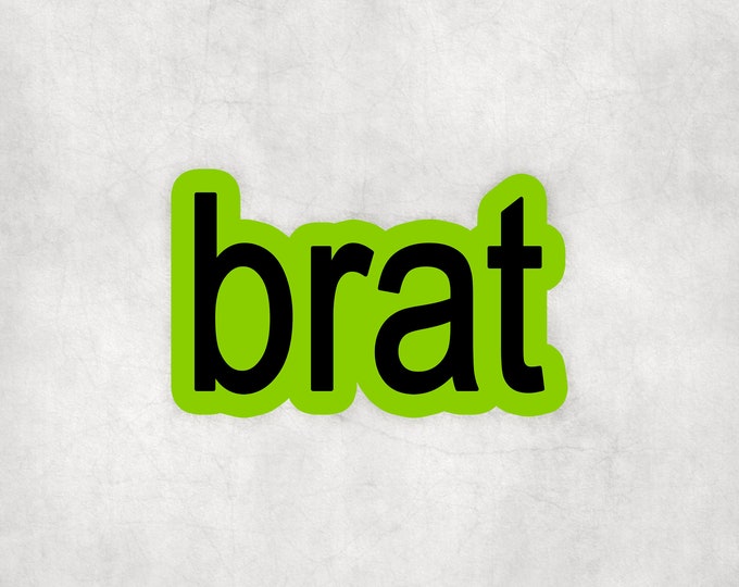 Brat. Square Sticker CHARLI XCX Waterbottles, Laptop, Everything. Avail