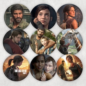 The Last of Us I Pinback Buttons | Ellie Williams, Joel Miller and other Pins
