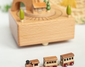 Personalized Wooden Music Box, Christmas Kids, Customized Music Box, Babyshower Gift, Keepsake, Baby Shower, Baby boy, Train Toy, Baby Girl