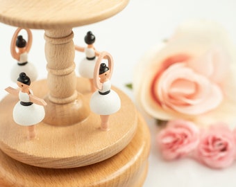 Musical Wooden Ballerina Carousel Keepsake,Engraved Music Box,Personalized Wooden Musicbox,Baby Shower Gift,Newborn Gift,Christmas gift
