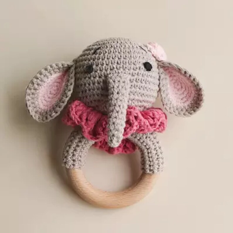 Baby Gift Set / 3 Piece Crochet Elephant Baby Gift Set / Etsy