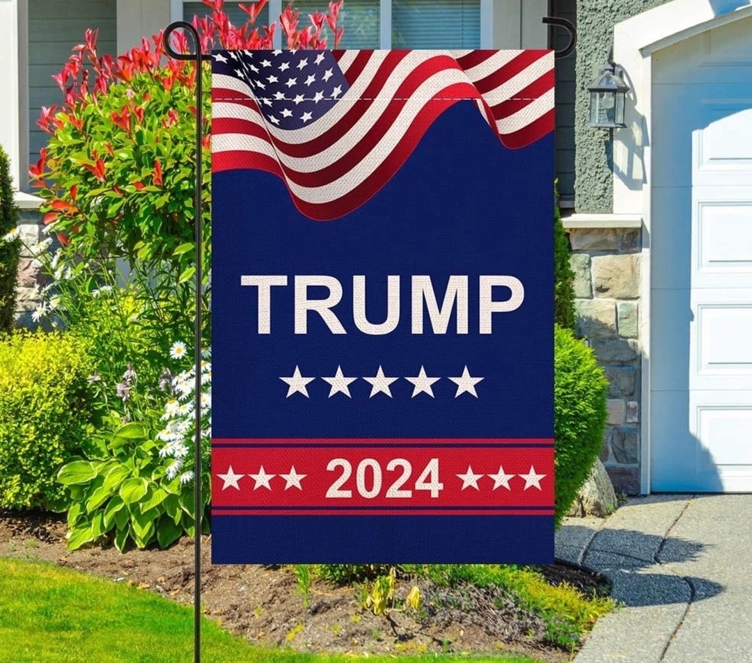 Donald Trump 2024 Garden Flags TAKE American Back Weather Proof, Double