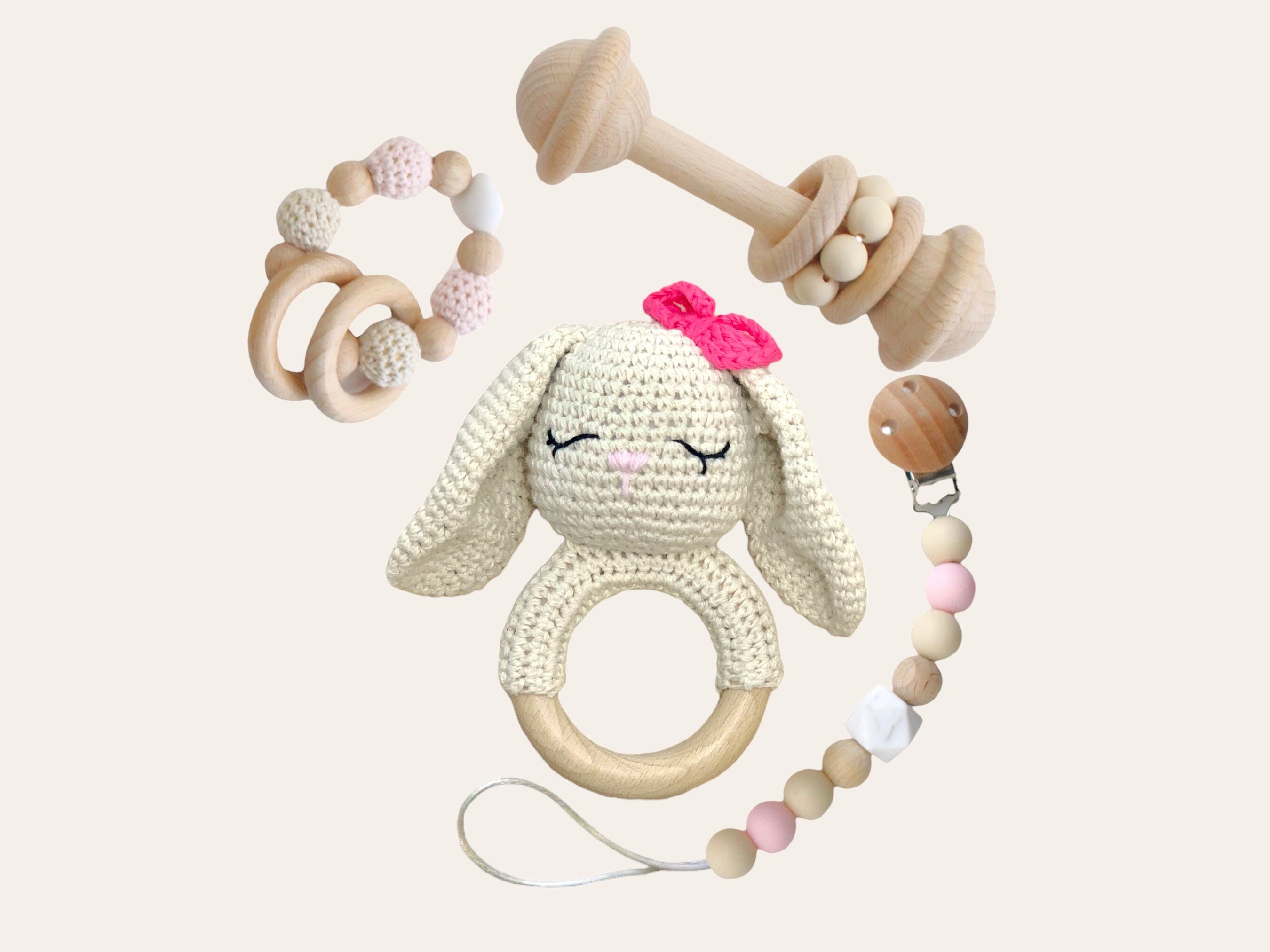Baby Gift Set / 4 Piece Crochet Lion Baby Gift Set / Rattle Set / Baby ...