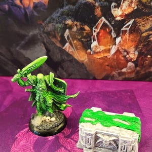 Hand Painted Plastic Miniature Ghost Undead Reaper Arrius Skeleton Warrior Dungeons and Dragons, RPG Tokens, Board Games with free Altar