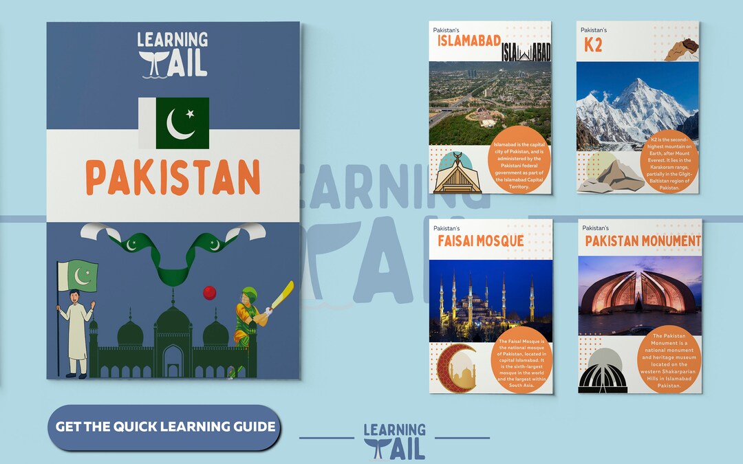 Learn About Countries:pakistan Learning Guide for Kids! - Etsy