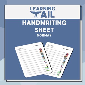 Learn About Countries: Norway Handwriting Sheet for Kids!