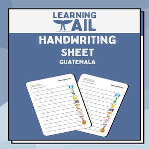 Learn About Countries: Guatemala Handwriting Sheet for Kids!