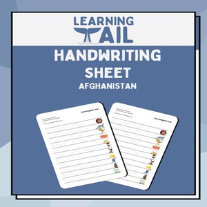 Learn About Countries: Afghanistan Handwriting Sheet for Kids!