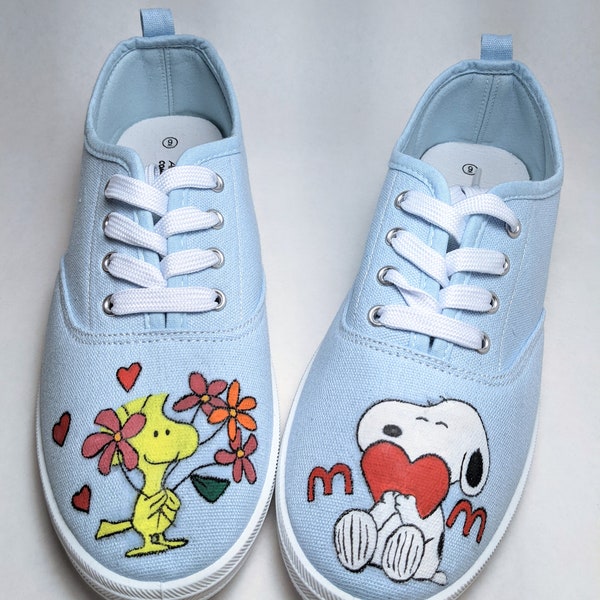 Hand painted snoopy inspired shoes