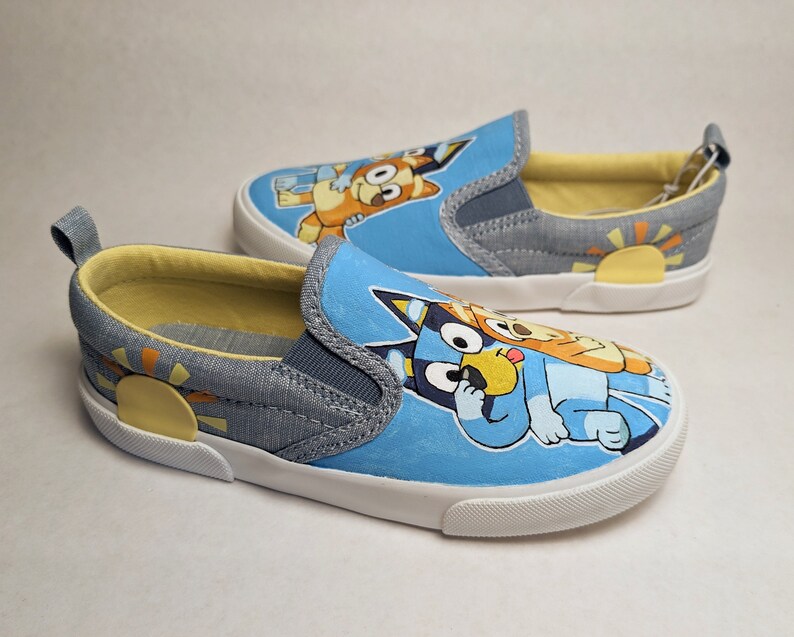 Bluey Inspired Hand Painted Shoes Etsy