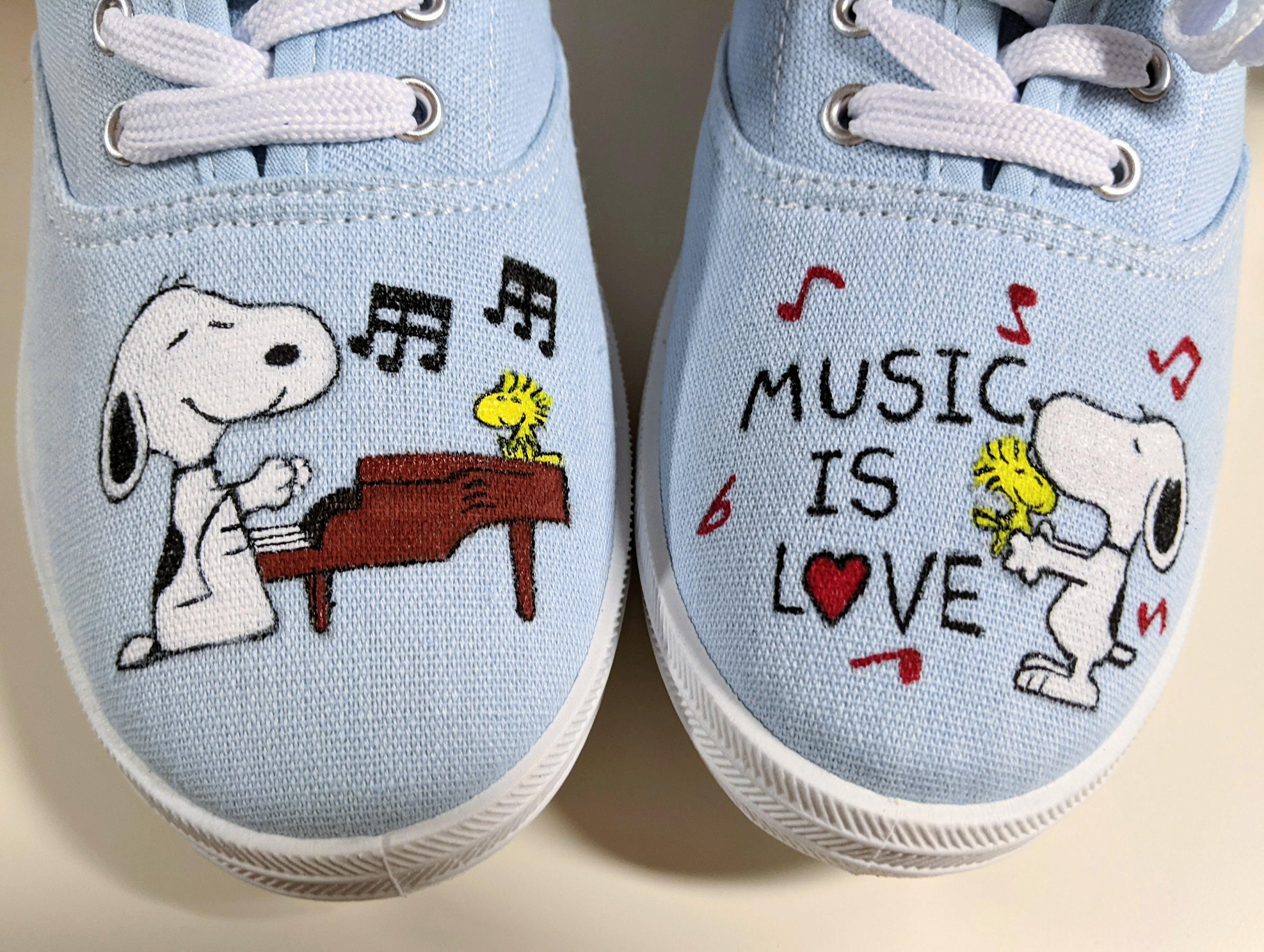 Snoopy Sneakers - Etsy