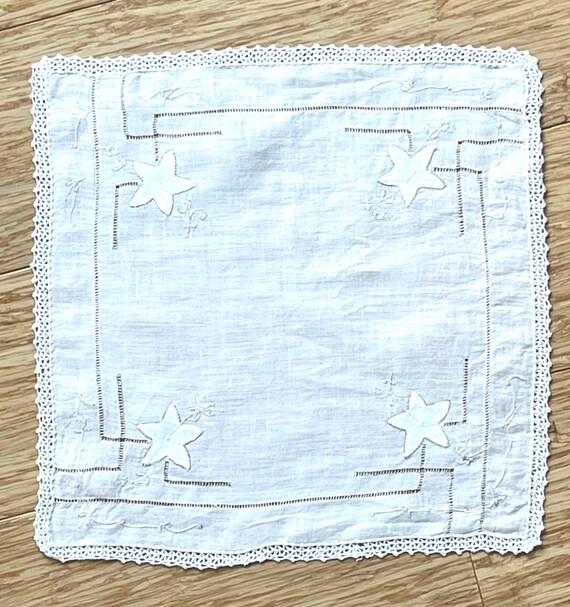Vintage Pulled Thread Handkerchief - image 1