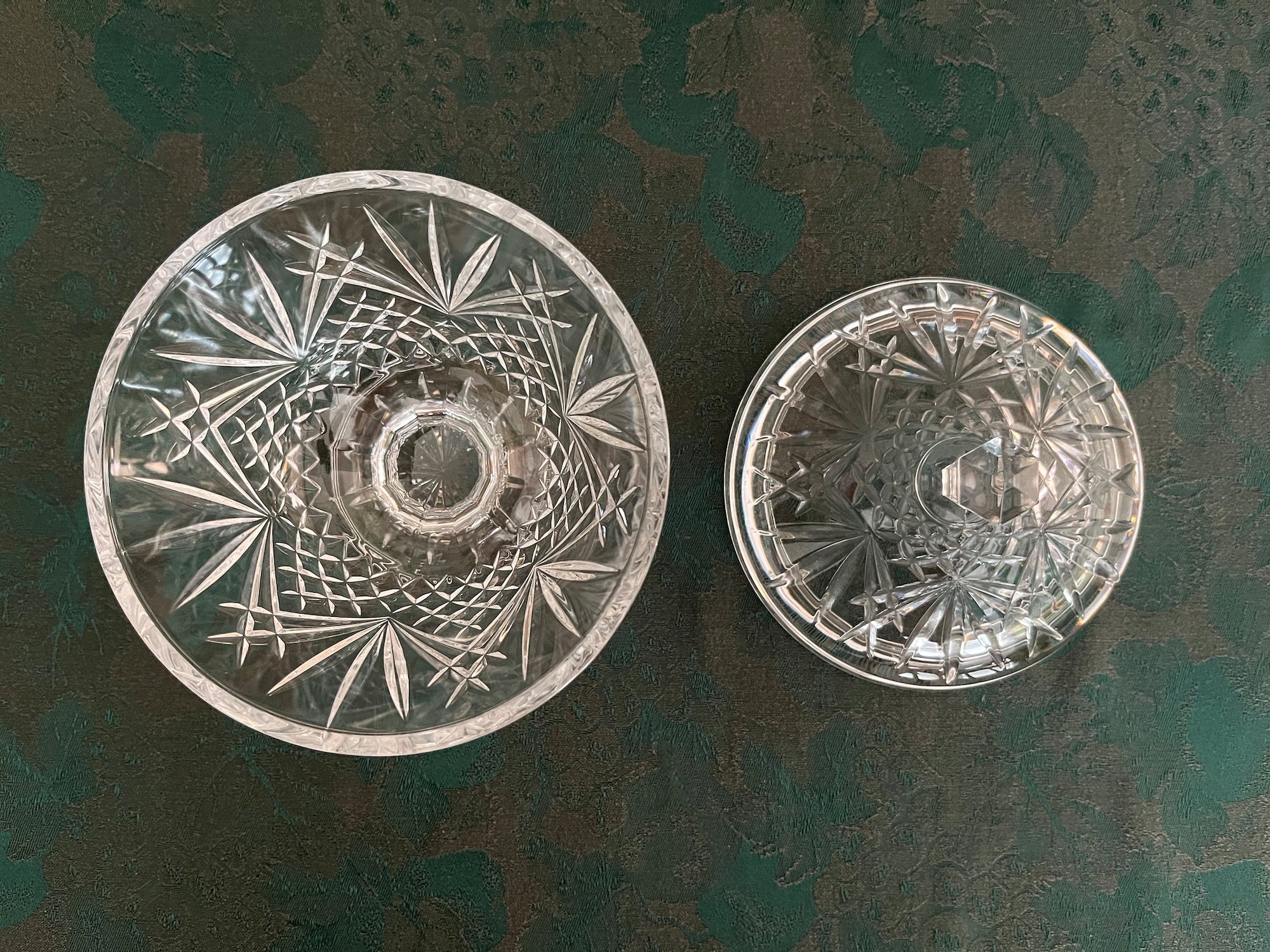 Cristal D'arques-durand Footed Candy Dish With Lid - Etsy