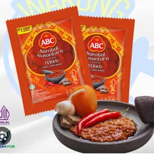 ABC Nusantara Chili Sauce, West Java&#39;s Signature Shrimp Paste, 12 Sachets x 18 Grams