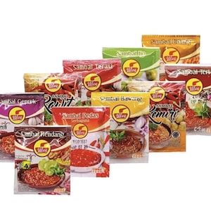 Various Original Indonesian Uleg Chili Sauces 12 Pcs/Pack @ 18 Grams