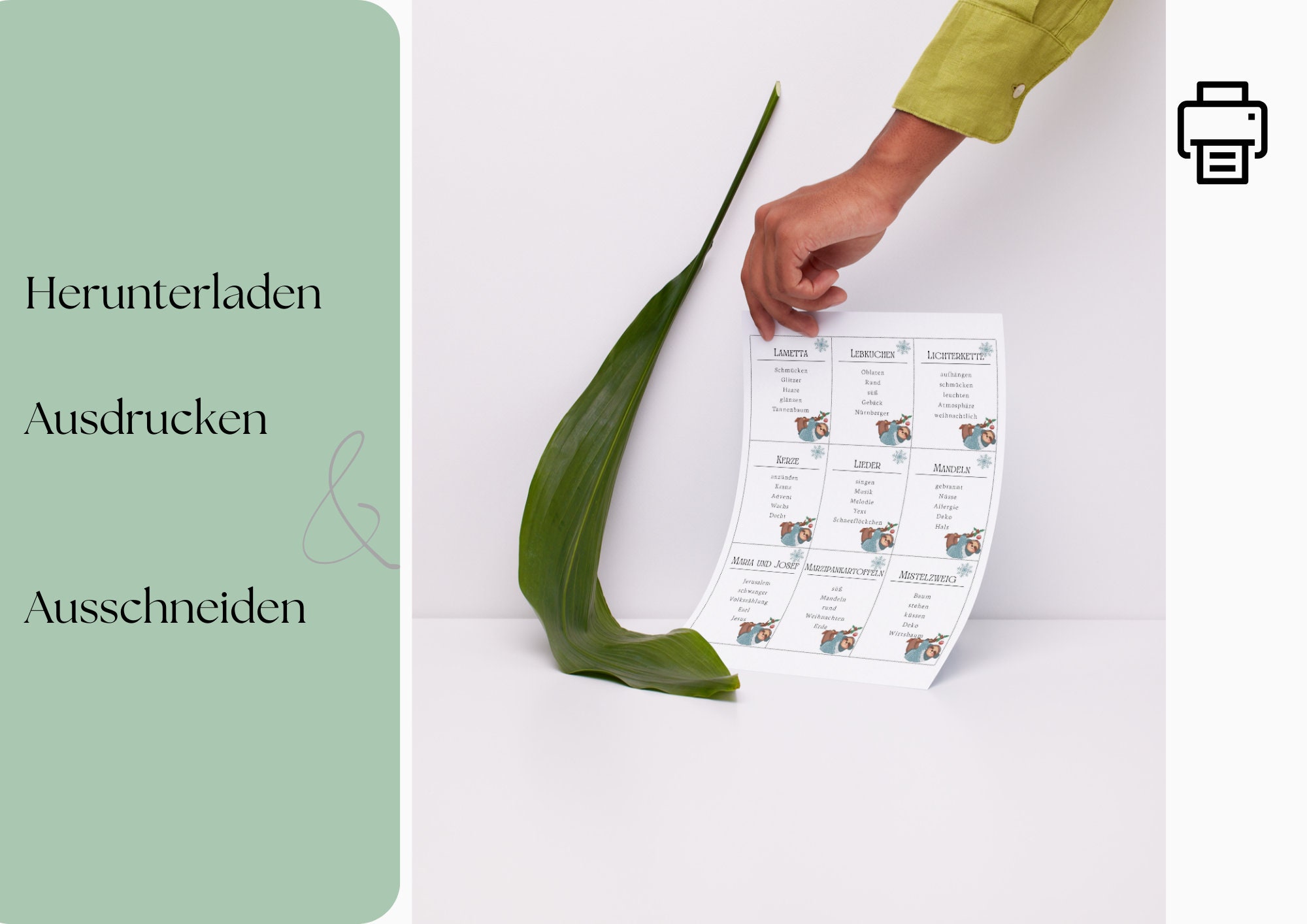 Advent - Tabu mit 99 Begriffen zum Ausdrucken als PDF / X Mas Tabu