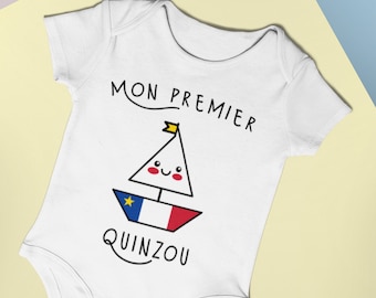 Mon premier quinzou (15 août) - Onesie pour bébé Acadien