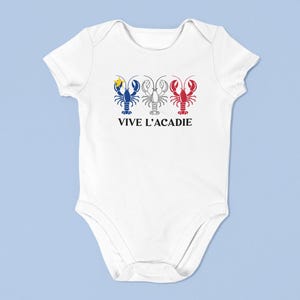 Vive l'Acadie (homards) - Onesie para bebê Acadien