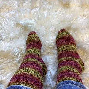 Handmade Wool Knitted Socks Warm Winter Socks Cozy Socks Christmas Gift idea