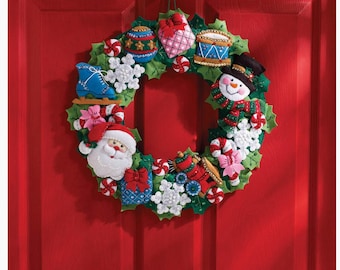 Decoração sazonal de feltro para casa, guirlanda de brinquedos de Natal, presente de Natal faça você mesmo, enfeite feito à mão