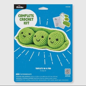 Crochet Kit Triplets in a Pod | Beginner Amigurumi  kit | DIY Knitting gift