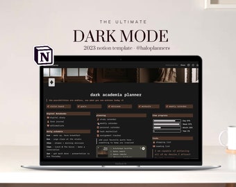 Notion Dashboard 2024 Notion Template | Dark Academia | Dark Mode | Editable Notion Template for Students, Business, ADHD| haloplanners