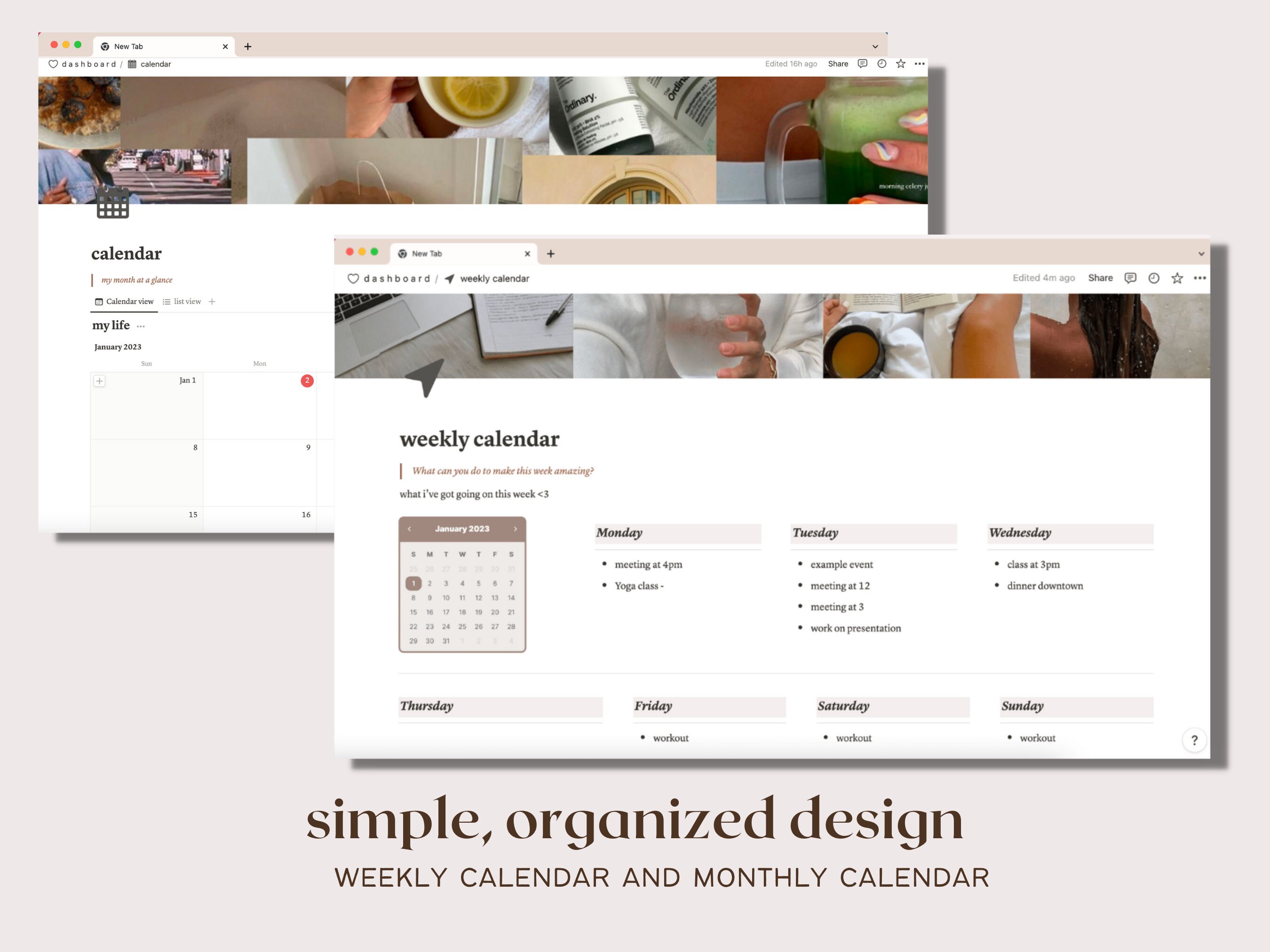 2024 Notion Template Neutral Beige Aesthetic Editable Notion Template ...