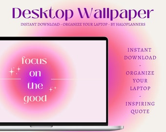 Pink Aura Digital Desktop Wallpaper Download | Aesthetic Gradient Background for laptop, Macbook background | Preppy | by haloplanners