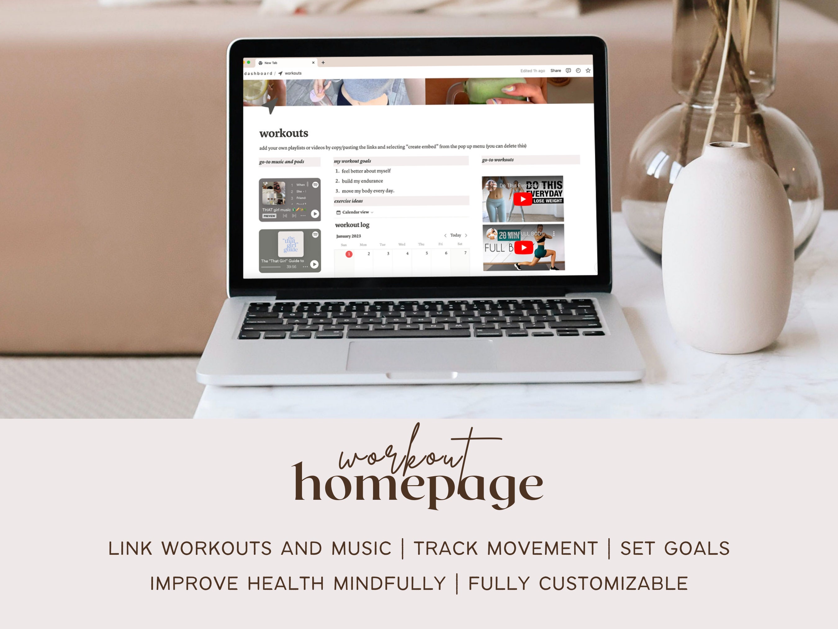 2024 Notion Template Neutral Beige Aesthetic Editable Notion Template ...