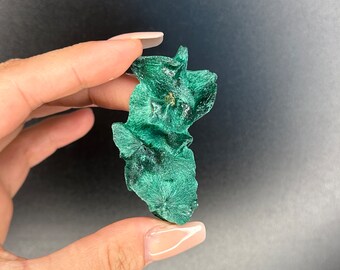 Malachite Raw Fibrous Cluster | Real Green Silky Malachite Crystal Rough Specimen