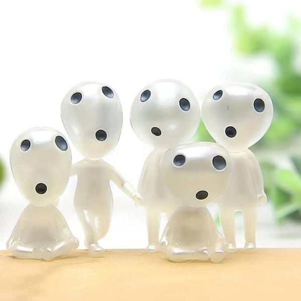 10pcs Luminous / Glow-in-dark plant critter friends Tree Spirits Elf Ghost Fairy garden miniature figurines resin dollhouse decor terrarium