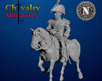 Napoleonic British Officer 1, 1/72, 28mm, 32mm, 1/35, 54mm, 75mm, Resin Historical Miniatures Napoleonic STL Files