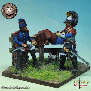 Napoleonic French Cuirassiers Camp Scene 1/72, 28mm, 32mm, 1/35, 54mm, 75mm, Resin Historical Miniatures by Napoleonic STL Files