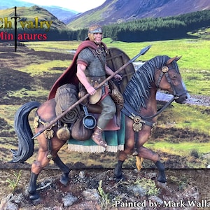Roman Auxiliary Cavalryman Mounted Figure Historical 1/35, 54mm, 60mm, 75mm, 90mm, Minormous
