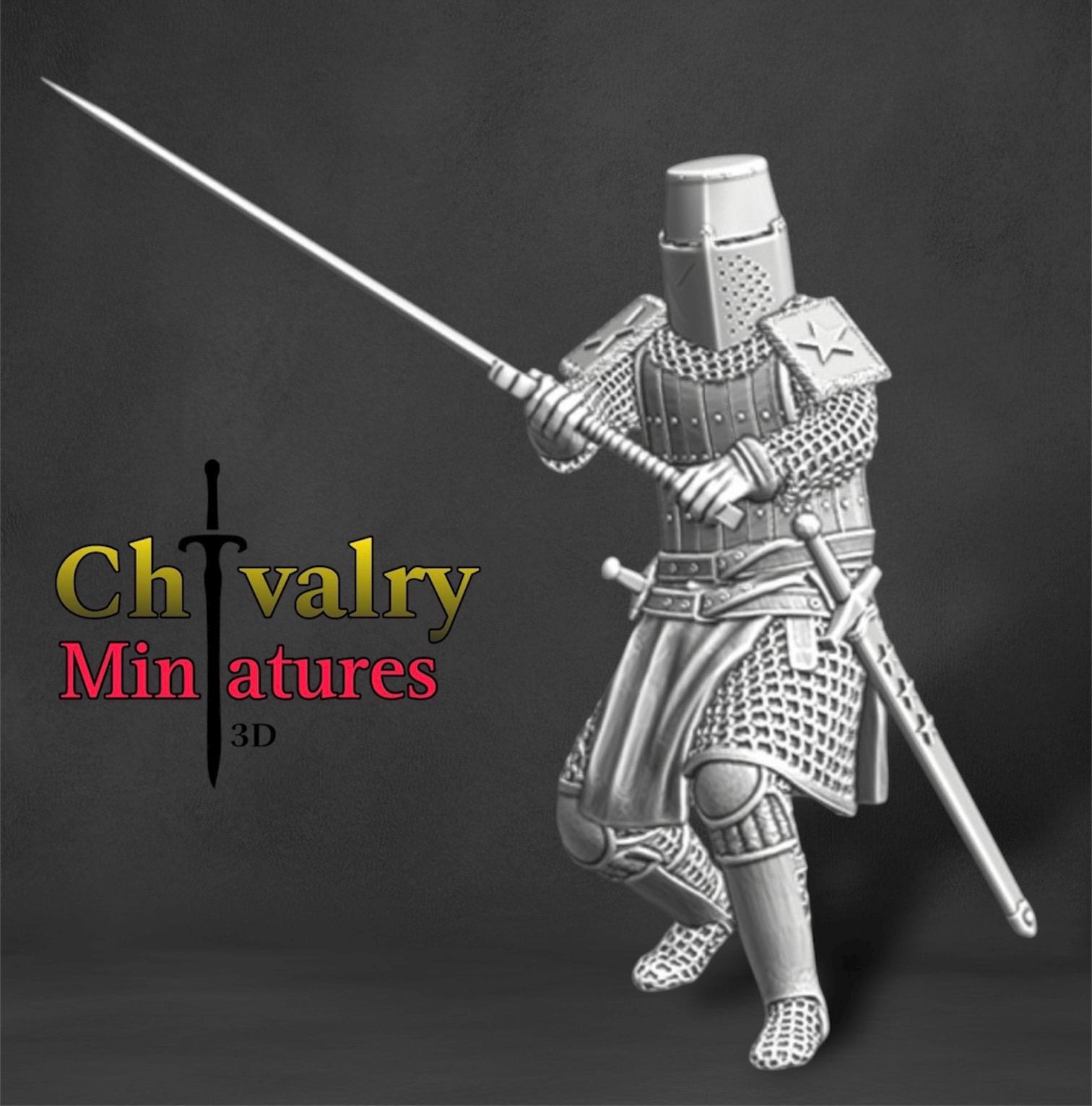 Sir James Douglas Scottish on Foot Knight, 1/72, 28mm, 32mm, 1/35