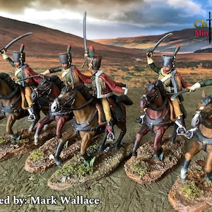 Napoleonic Gaurd Chasseurs A Cheval 1/72, 28mm, 32mm, 1/35, 54mm, 60mm, 75mm, Resin Historical Kozak Miniatures