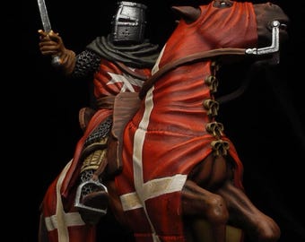 Knight of Saint, Sir John in the Holy Land, 1/72, 28mm, 32mm, 1/35, 54mm, 75mm, Resin Historical Northern Crusades Miniatures