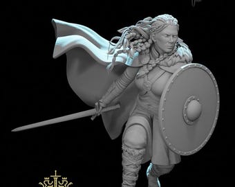 Viking Shield Maiden Resin Figure Historical Miniatures by Northern Crusades Miniatures