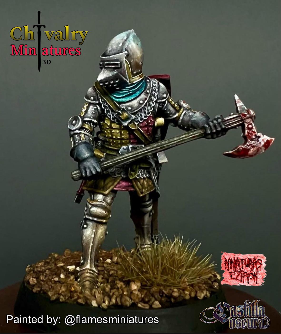 Two-handed Axe 14th Century Foot Knight, Historical Resin, 1/72