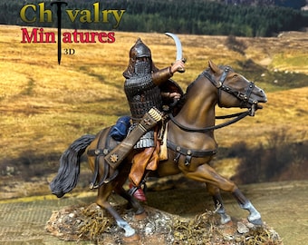 Medieval Mongol Mounted Sword, 1/72, 28mm, 32mm, 1/35, 54mm, 75mm, Historical Resin Figure by Northern Crusades Miniatures