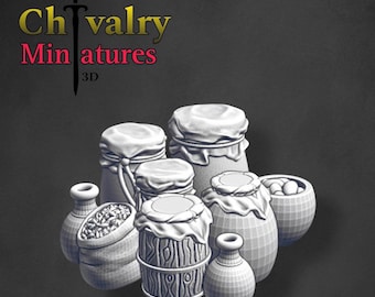Medieval Market food storage Barrels, Historical 1/72, 28mm, 32mm, 1/35, 54mm, 75mm. 1/16. Resin Northern Crusades Miniatures Diorama