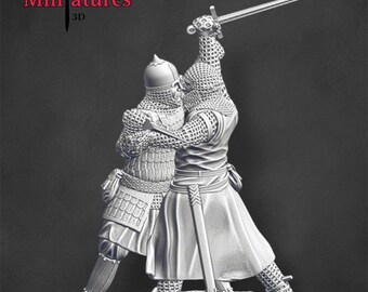 Close Combat Crusaders, Resin Figures, 1/72, 32mm, 28mm, 1/35, 54mm, 75mm, 1/16, by Northern Crusades Miniatures